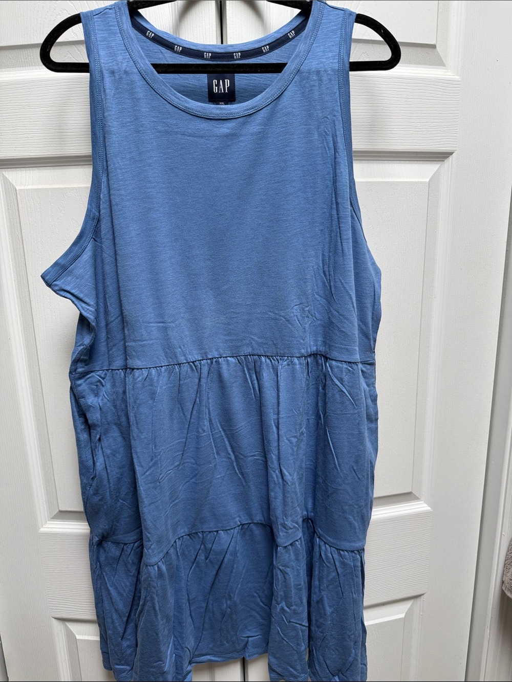 GAP Sleeveless Tiered Tunic Dress - Slate Blue